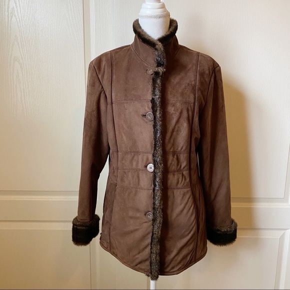 Fitz Wright Faux Suede and Fur Jacket - Picture 4 of 11